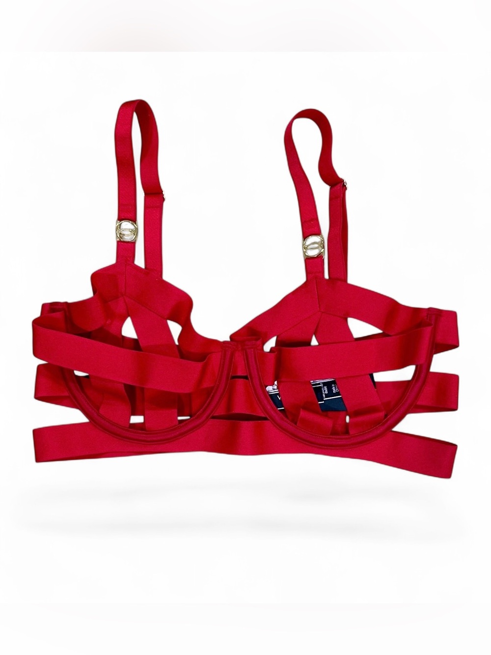 Victoria’s Secret Very Sexy Strappy Unlined Balconette Bra Red 34C - Picture 6 of 8